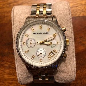 Michael Kors Two Tone Chronograph Watch MK5057
